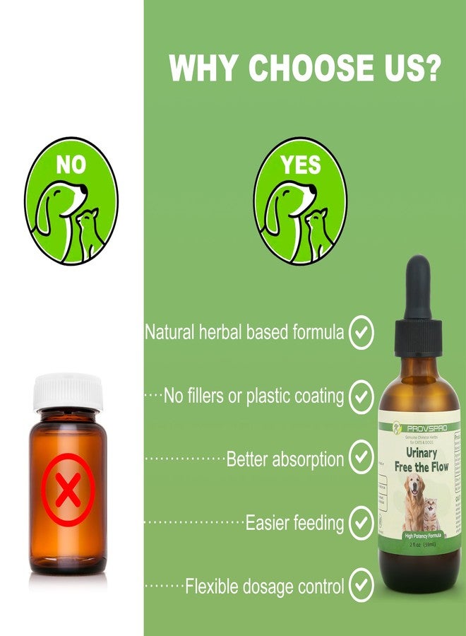 provspro Dog & Cat Bladder Crystals Treatment or Stone, Bladder Kidney Stones Dissolver for Pet, Cat Dog Urinary Tract Supplements for Kidney and Bladder Stones, Urinary Free The Flow, 2 fl oz (59ml) - Image 4